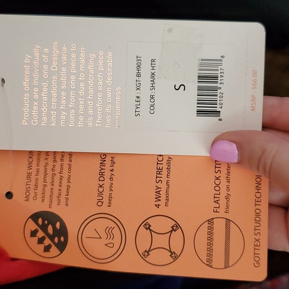 NWT Gottex scoop neck long sleeve-Sz Small🤩 Heather gray, form fitting ♥️ - Picture 3 of 9